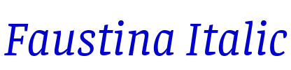 Faustina Italic लिपि
